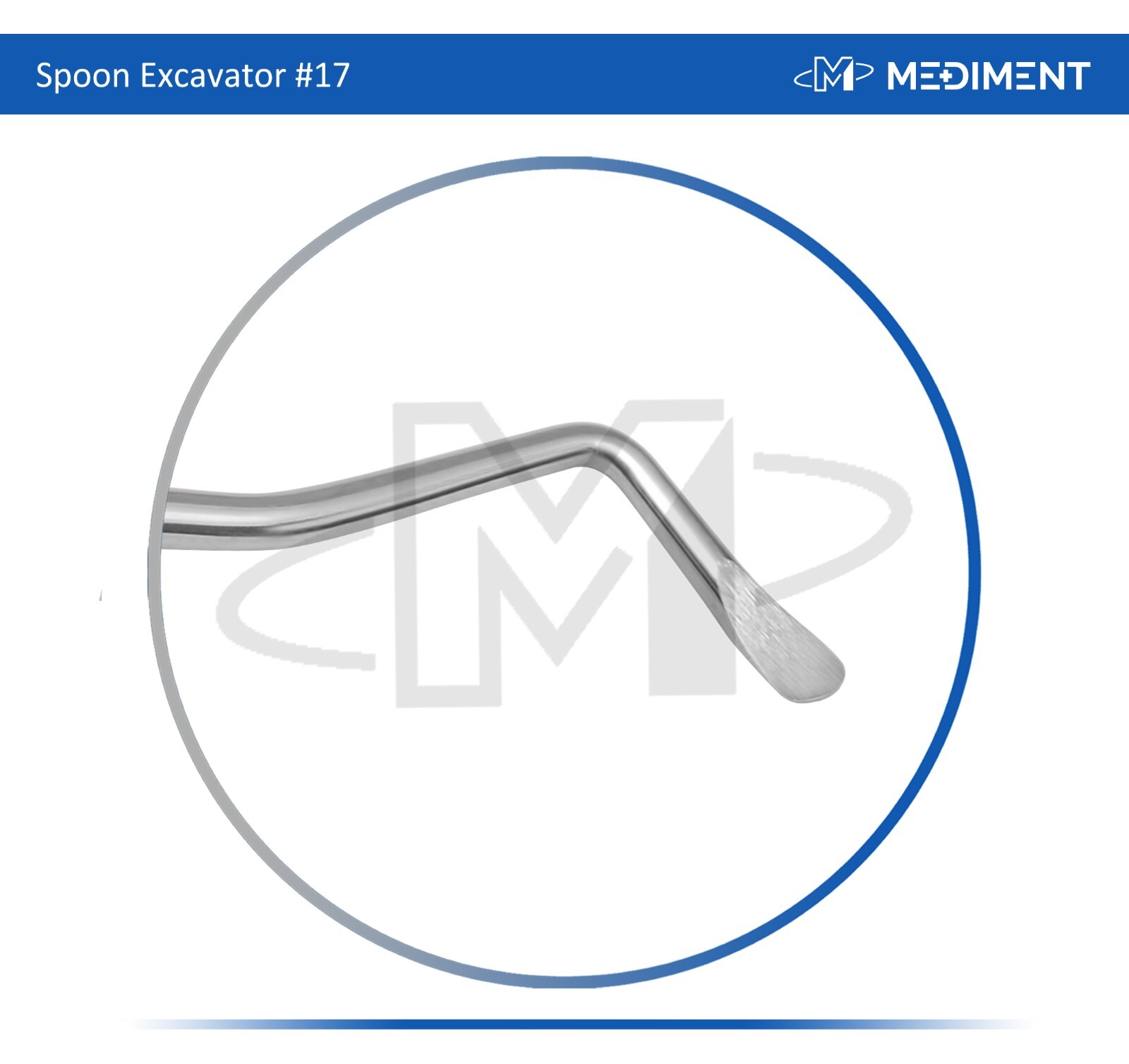 X3 DENTAL PERIODONTAL INSTRUMENT SPOON EXCAVATOR # 17 8MM HOLLOW GRIP STAINLESS