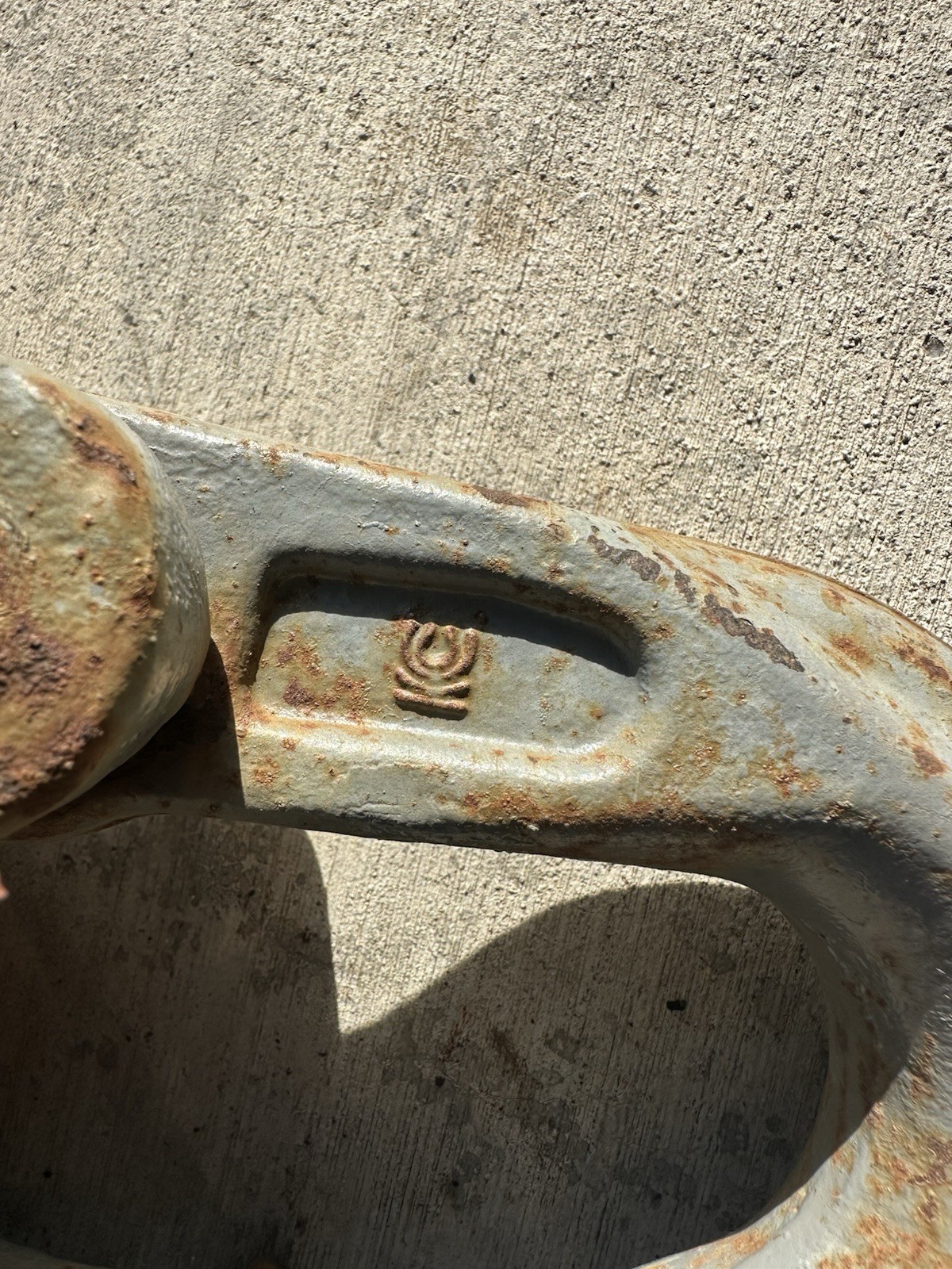 Vintage rare Rope Master 6W Industrial Mine Lifting Pulley Block Gray/Red Sheave