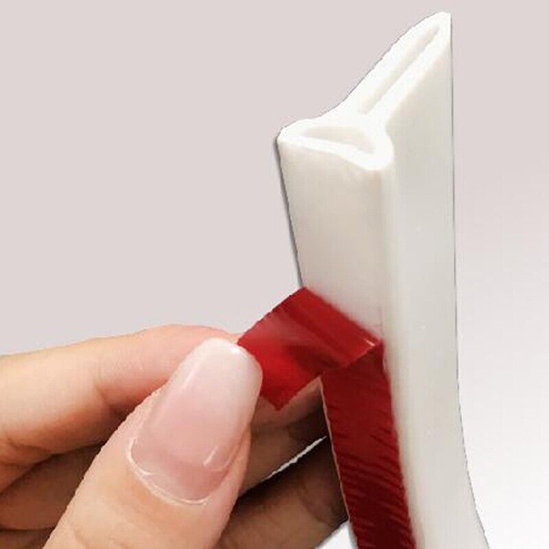 2 Meters Collapsible Shower Barrier Stopper T-Shape Water Splash Guard White