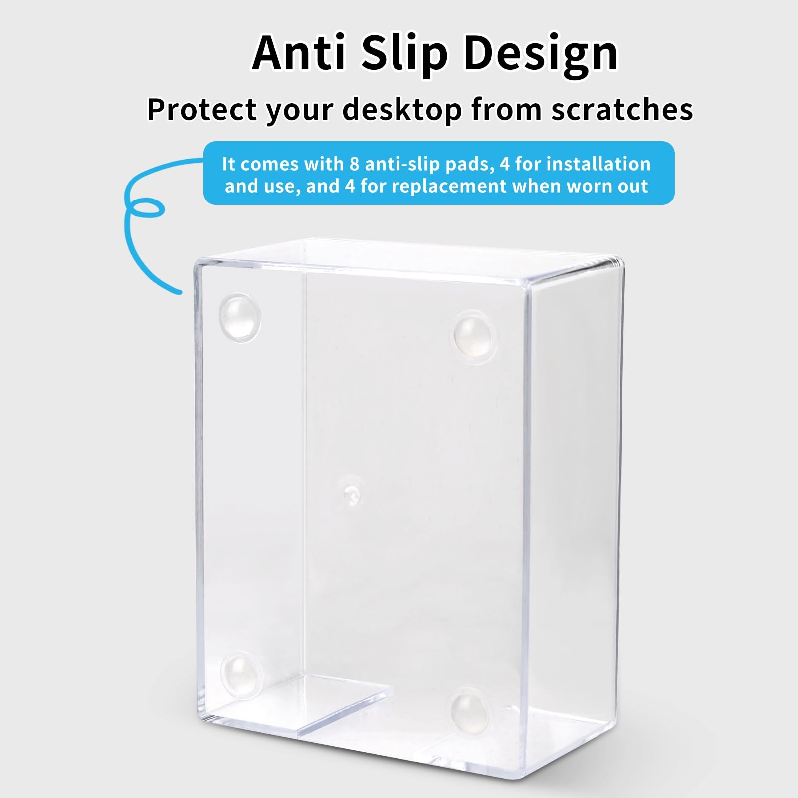 Acrylic Sticky Note Holder – 4 x 6 Inch Post 4 x 6 inch, Transparent 4 X 6 in