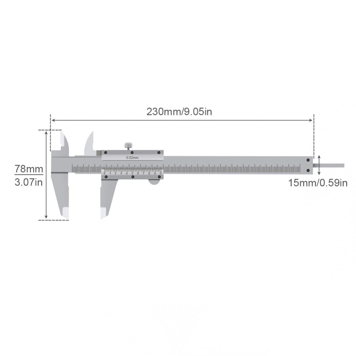 Vernier Caliper Measuring Tool 150mm Manual Non Digital Calipers 0.02mm Accuracy