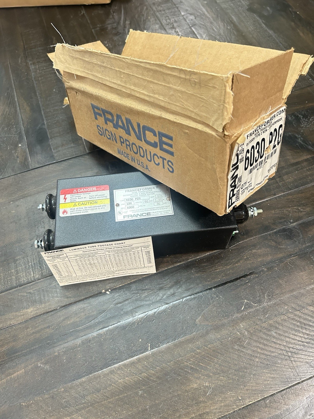 FranceFormer 6030-P2G Neon Transformer Outdoor Type 2 Non-Weatherproof