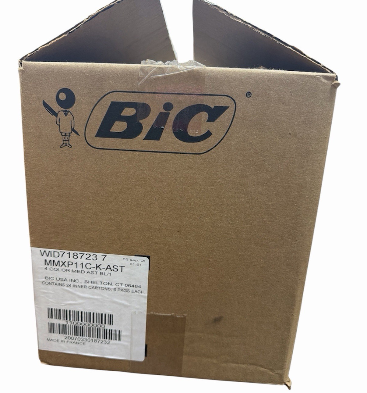 Case of 144 BIC 4 Color Medium Point Retractable Ball Pens Black/Blue/Green/Red