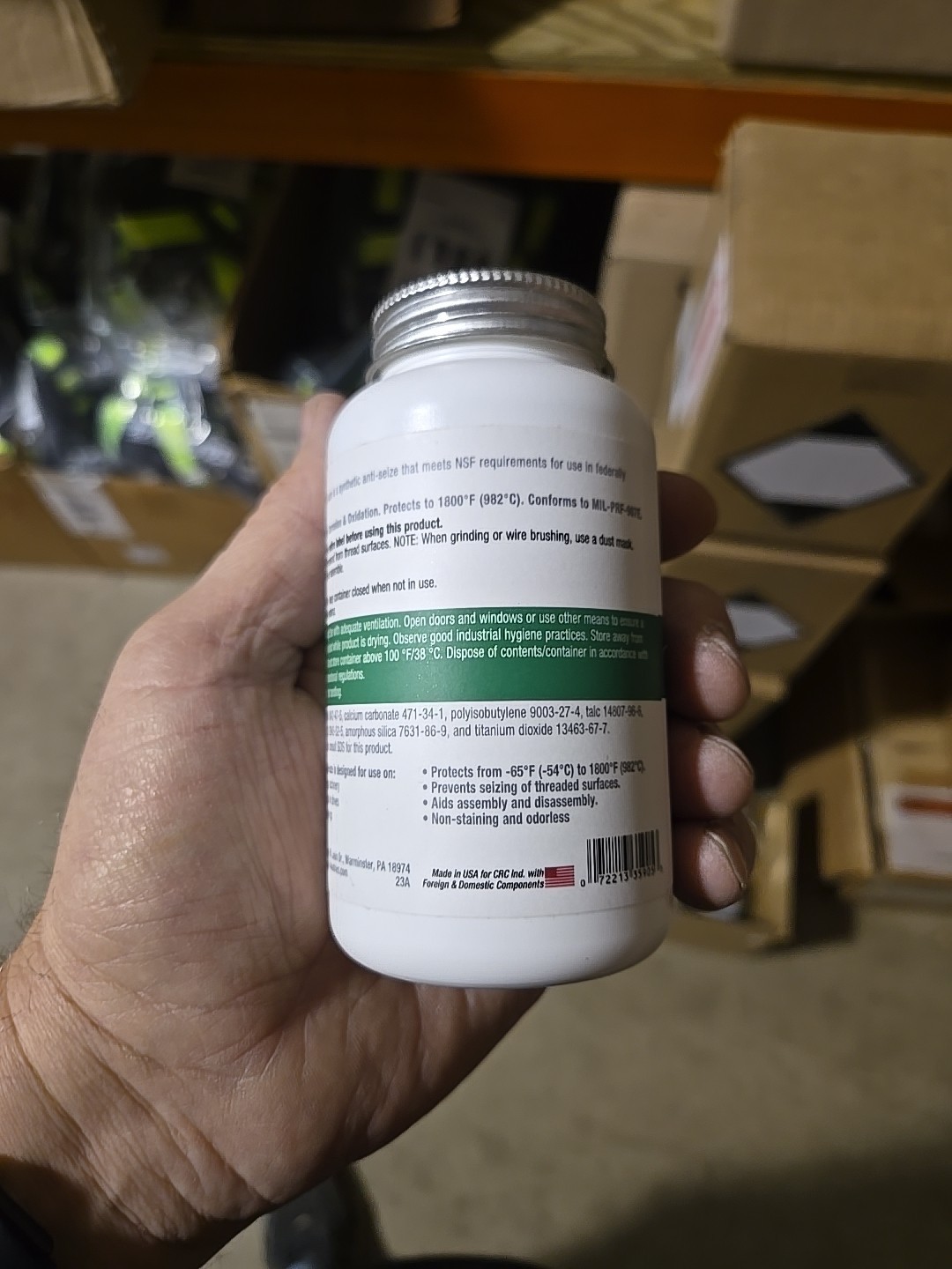 CRC SL35905 Food Grade Anti-Seize, 8 oz.