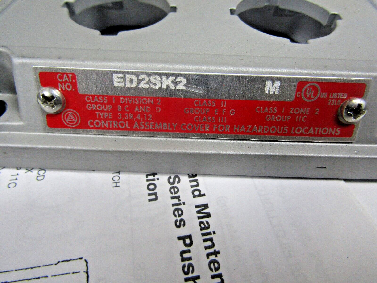 ✌ NEW APPLETON EMERSON TWO DEVICE COVER ED2SK2