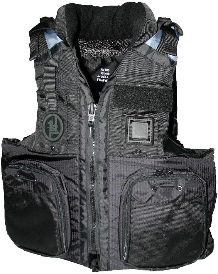 First Watch AV-800 Four Pocket Flotation Vest – Black – XXL to 3XL
