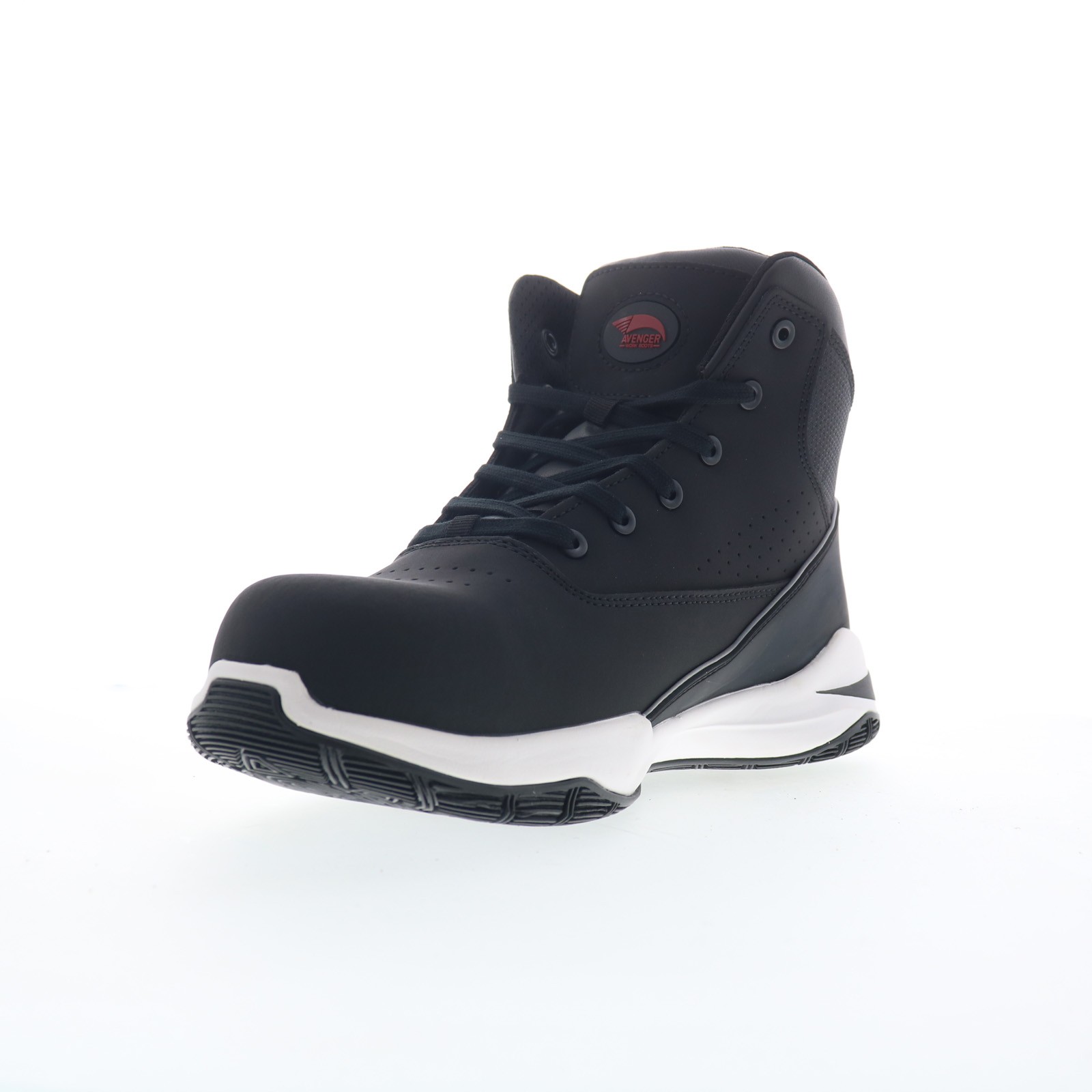 Avenger Reaction Mid Carbon Toe Slip Resistant Mens Black Work Boots