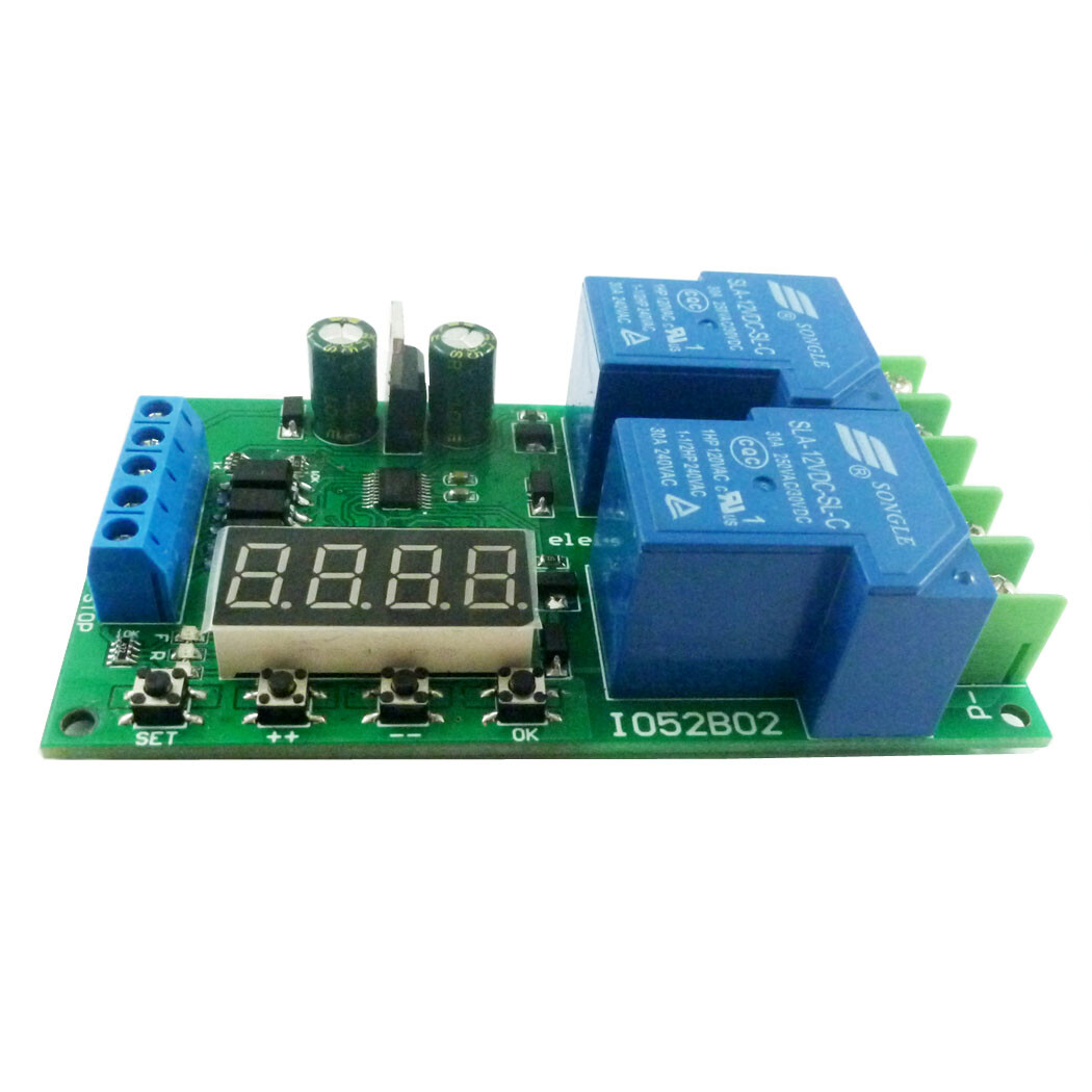 30A12V DC/AC Motor Forward & Reverse Controller 0.1-999.9S Delay Relay Modul