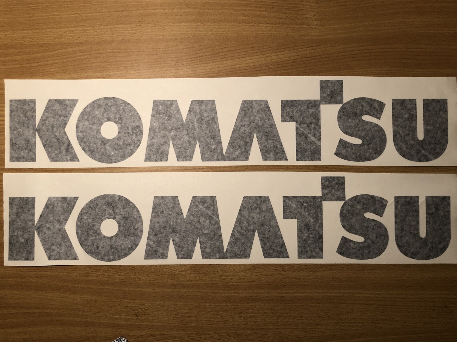 Komatsu 24” Black Vinyl Decal Sticker (Set of 2) Mini Excavator Loader 4×4