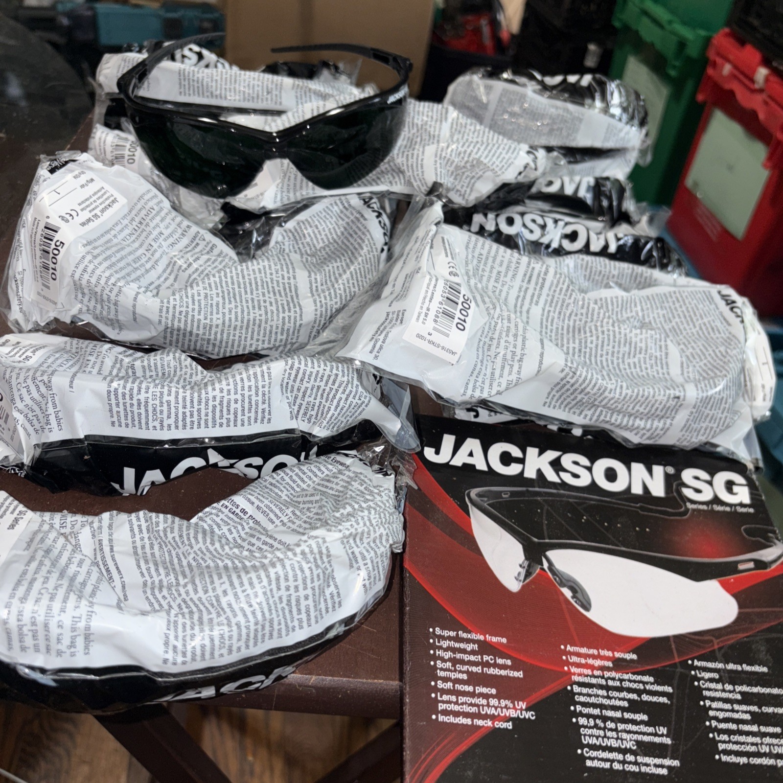 Lot Of (15) Jackson Safety Brand SG Series 50010 Lens IR SH 5.0 Lightweight NEW