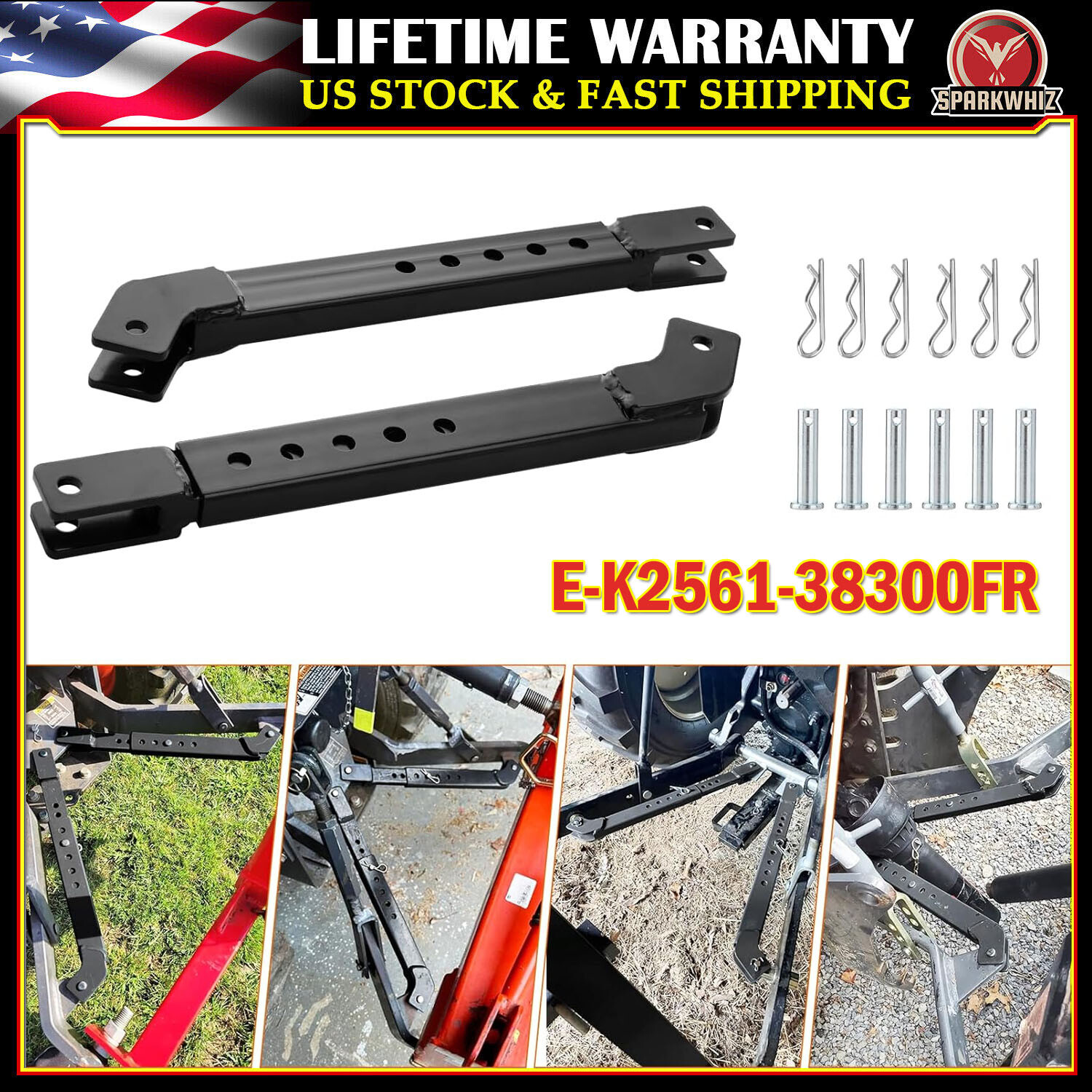 Upgrade Telescopic Stabilizer Kit For B & BX Kubota BX1500D, BX1800D, BX2200D US