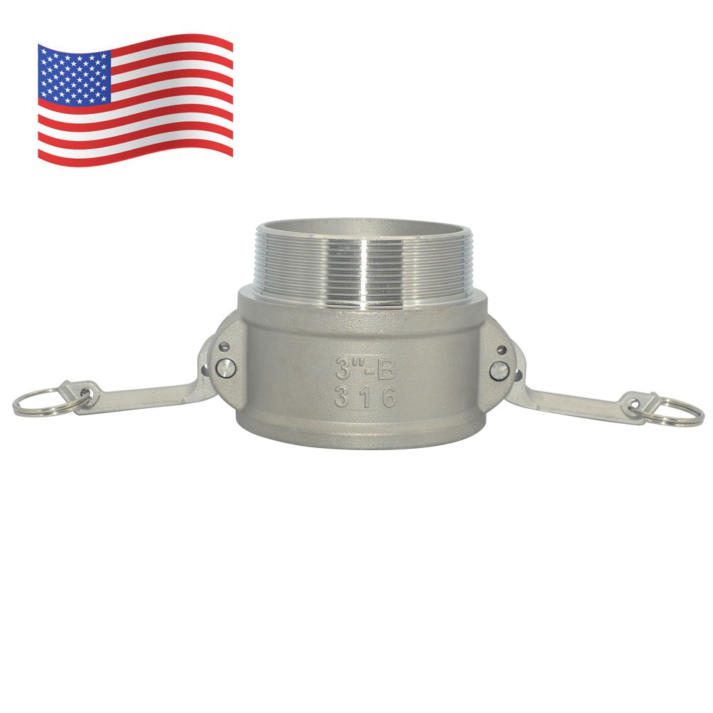 3″ 3 in Type B Camlock Female to Male NPT Stainless Steel 316 Pipe Fitting