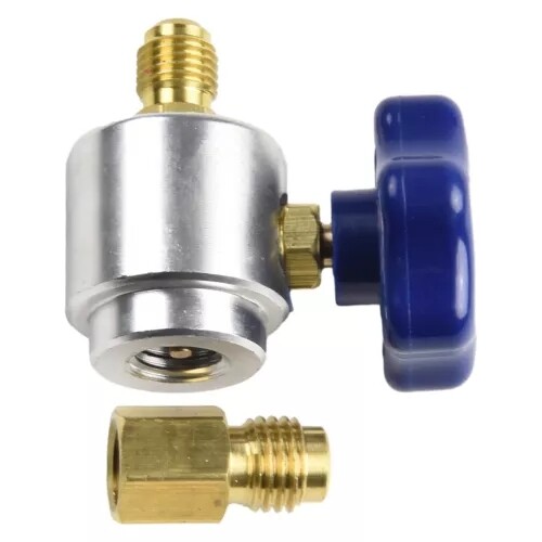 Self Sealing R134A Can Tap Valve Adapter For A/C Charging Hose Convertor US