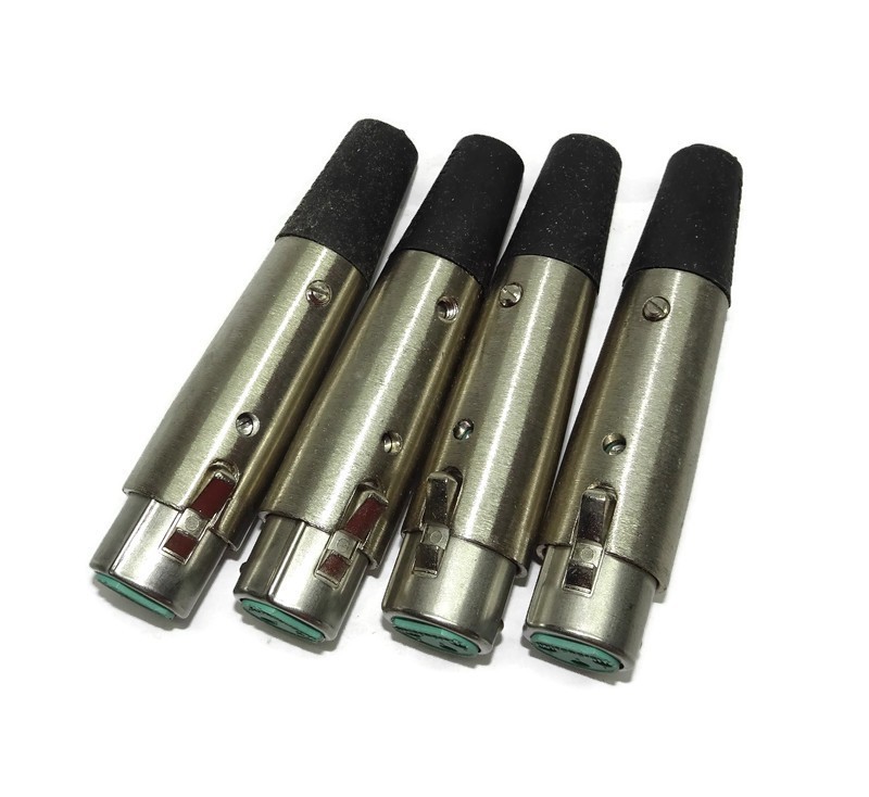 Lot of 4 Switchcraft A3F 3 Pin Female XLR Mic Cable Connectors
