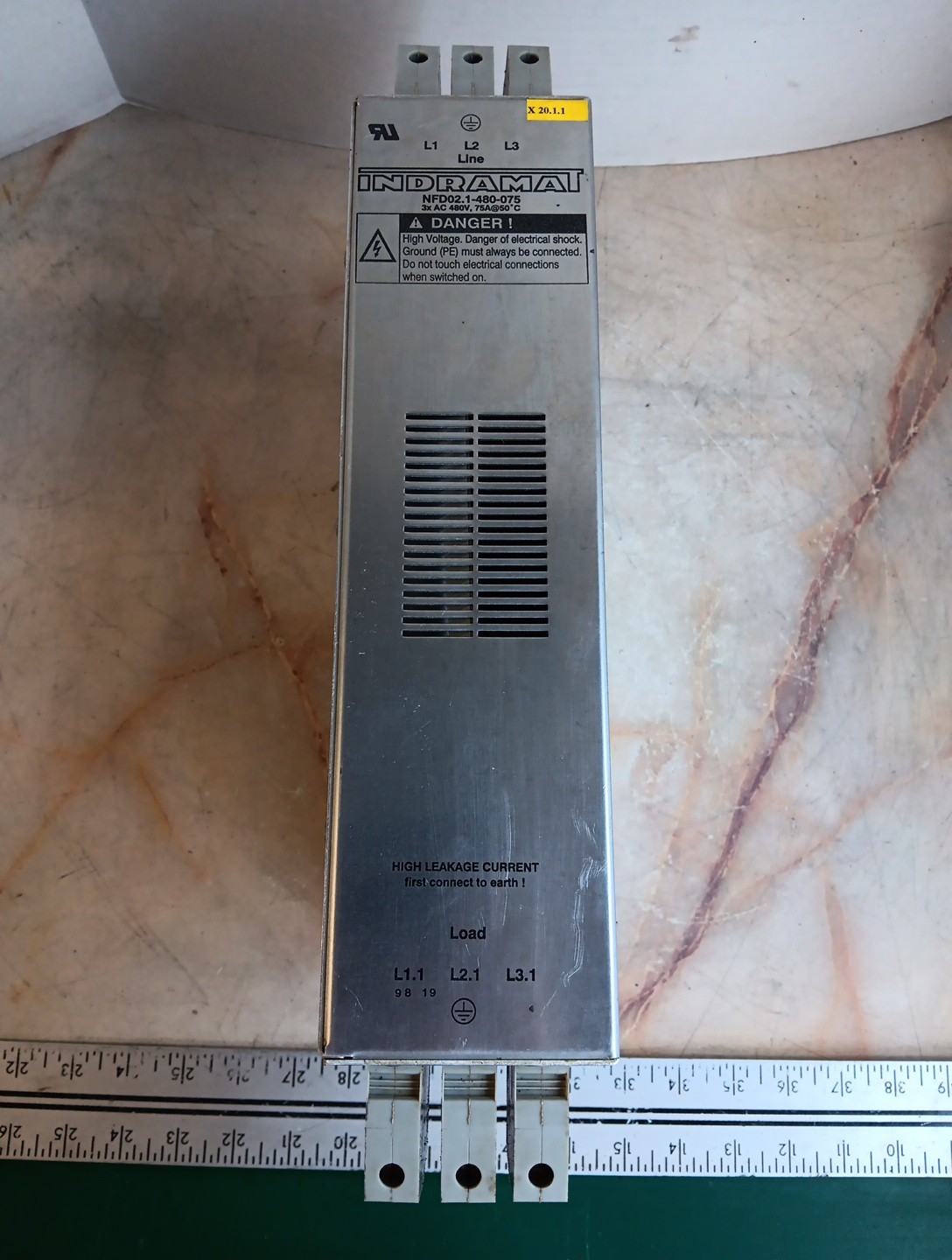 INDRAMAT NFD02.1-480-075 POWER LINE FILTER 480VAC 75A