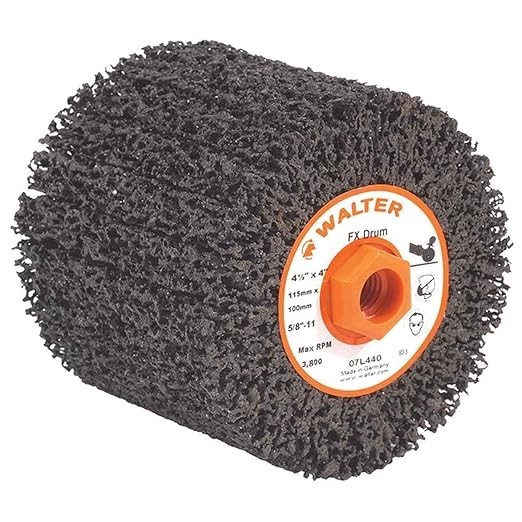 Walter 07-L440 FX Linear Finishing Abrasive Drum, 4.5″D x4″W x 5/8″-11,FREE SHIP