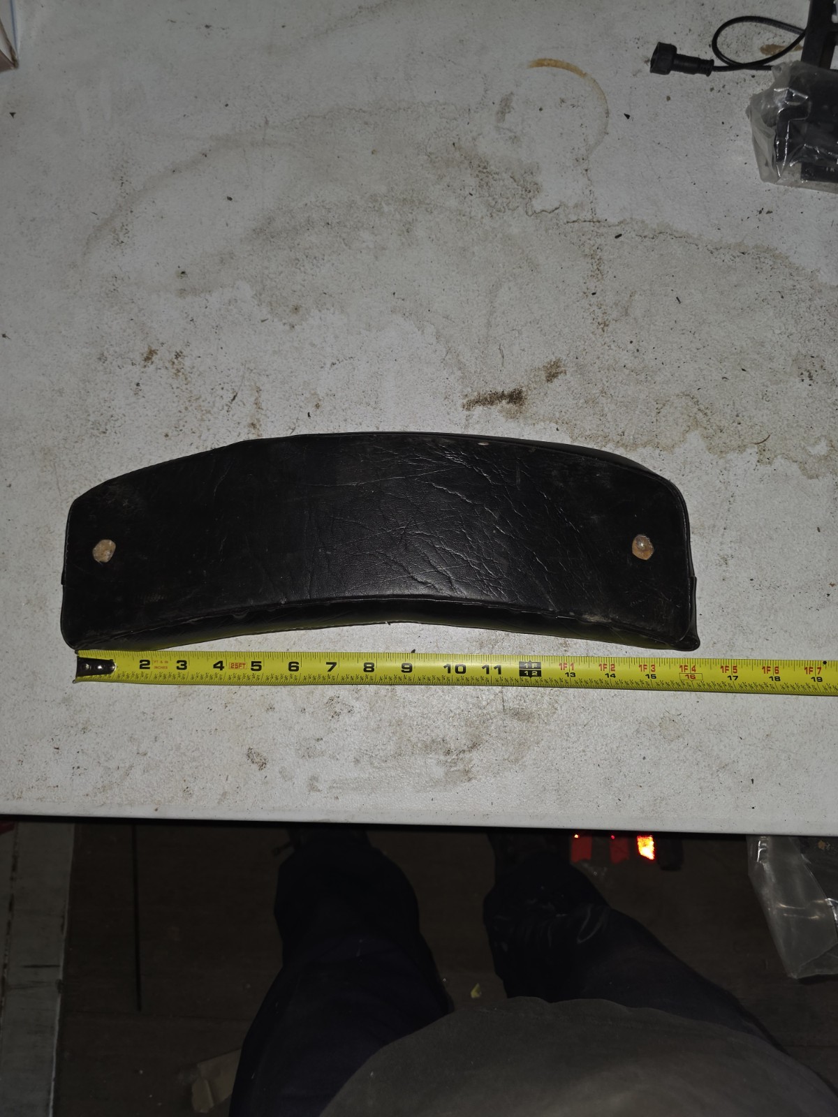 Black And White Tractor Seat Back Rest Curved 4″x16″