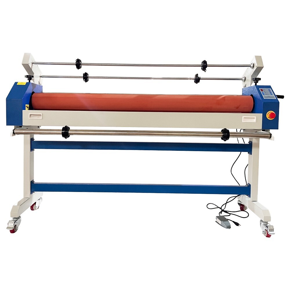 51in Semi-auto Cold Laminator Cold Roll Laminating Machine withSelf-Removing110V