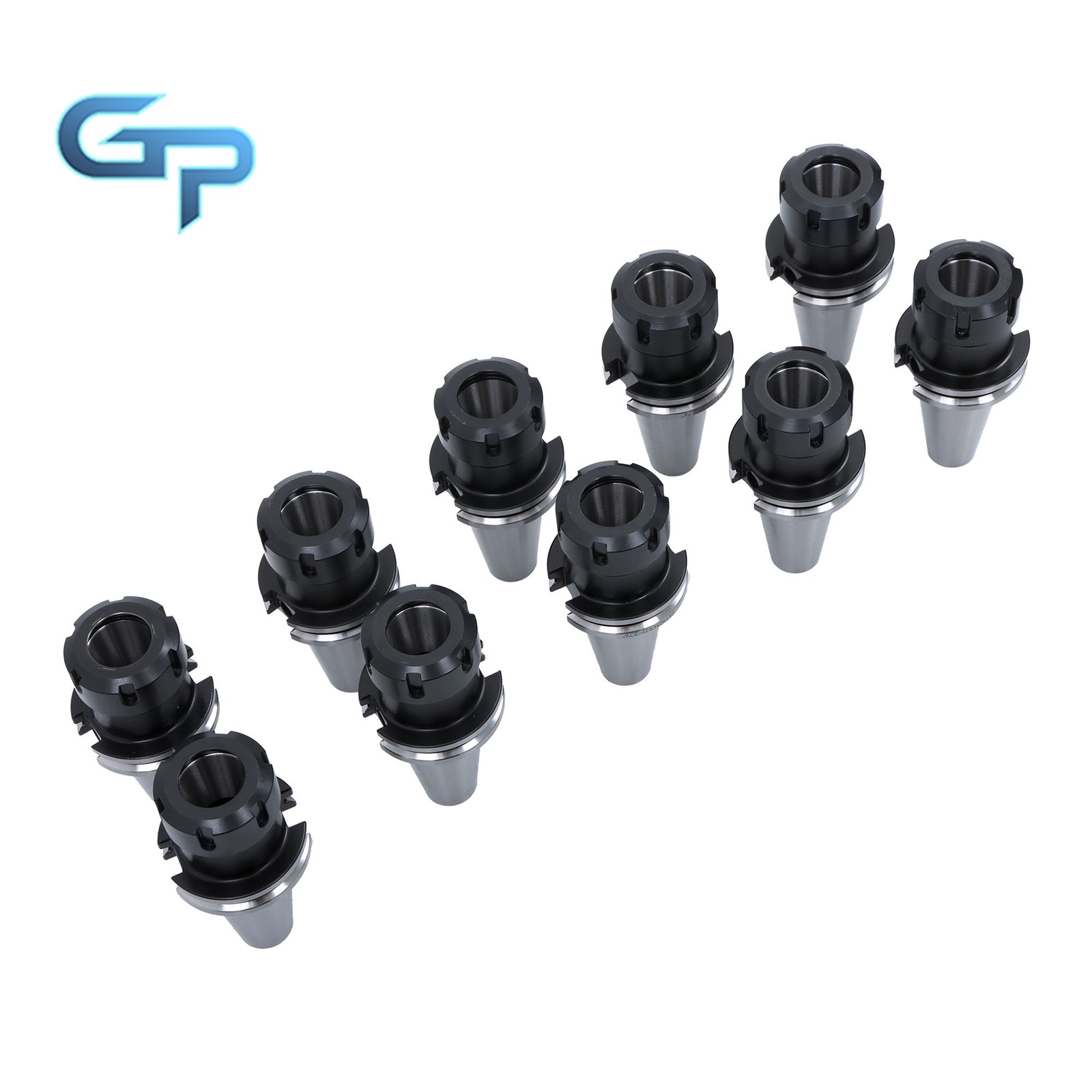CNC Milling Tool Holder Set 10pcs CAT40 ER32 2.76″ 70mm Chuck