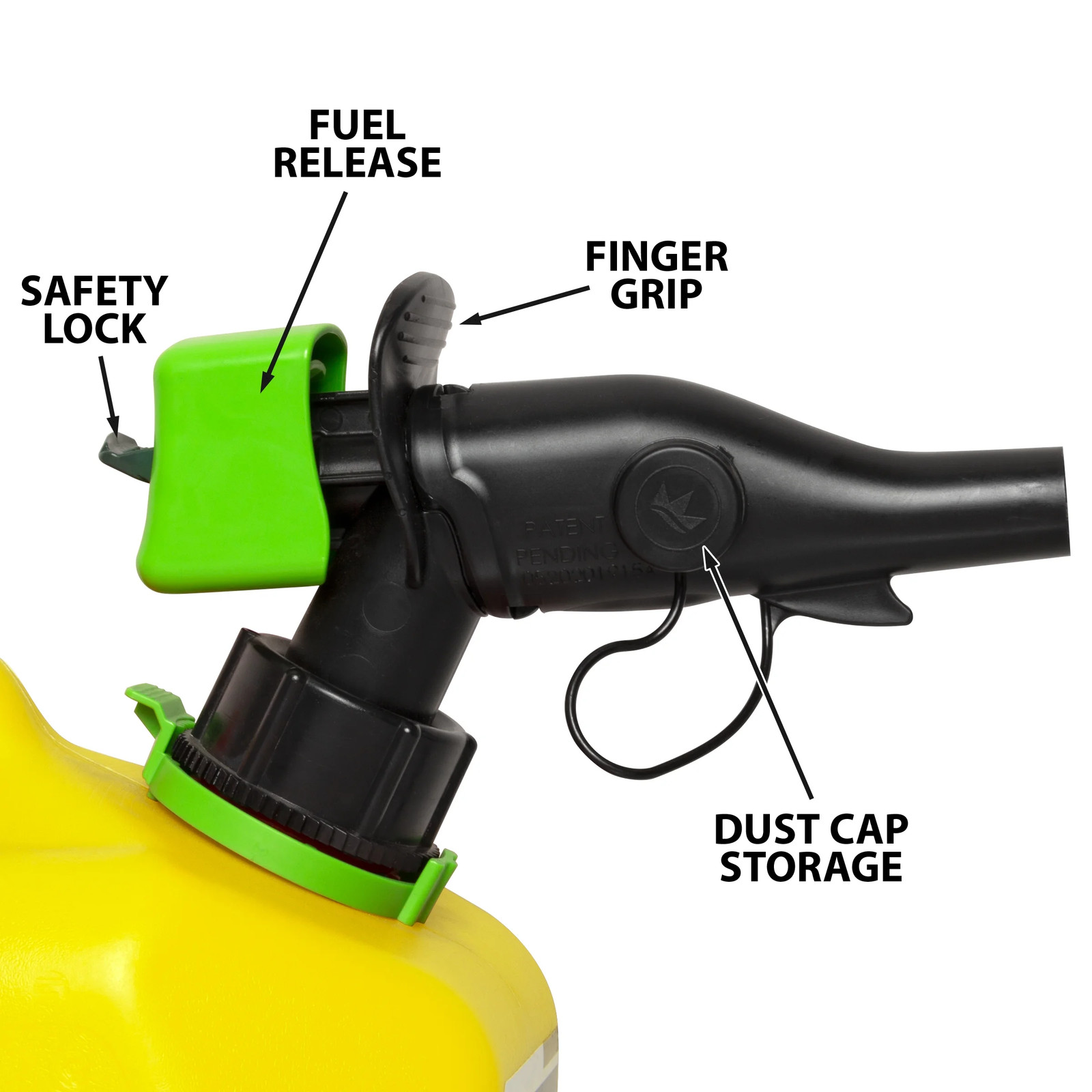 5 Gallon Smartcontrol Dual Handle Diesel Fuel Container, FSCD571, Yellow Gas Can