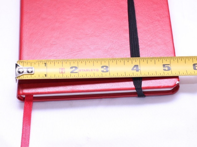 Red Hardcover Journal Notebook Elastic Closure Ribbon Bookmark – Qualtrics