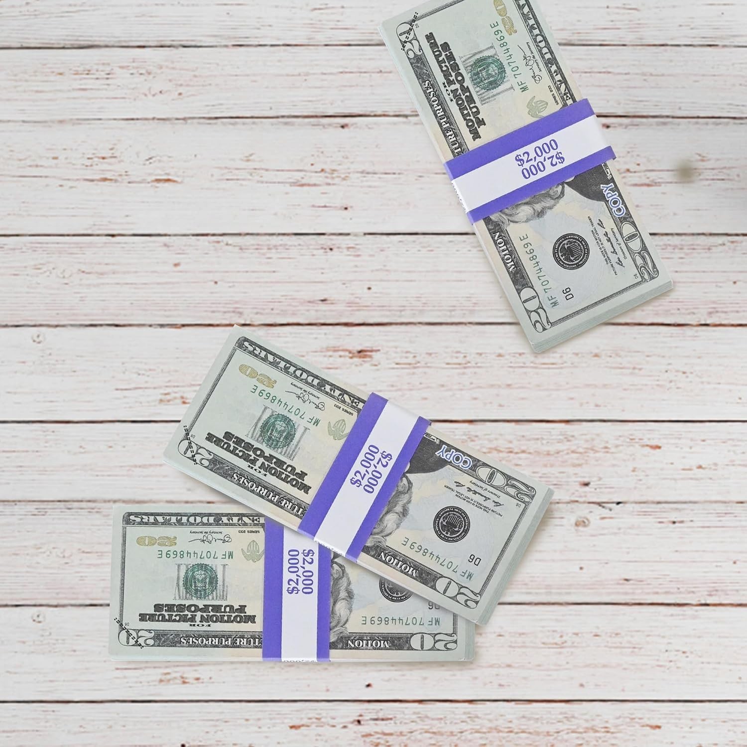 $2000 Purple Currency Straps – 100 Count ABA Standard Self-Adhesive Bill Bands