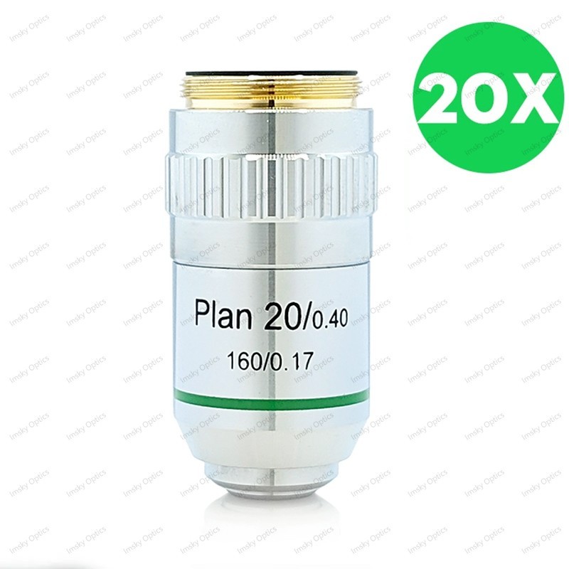4X 10X 20X 40X 100X Biological Microscope Plan Achromatic Objective Lens160/0.17