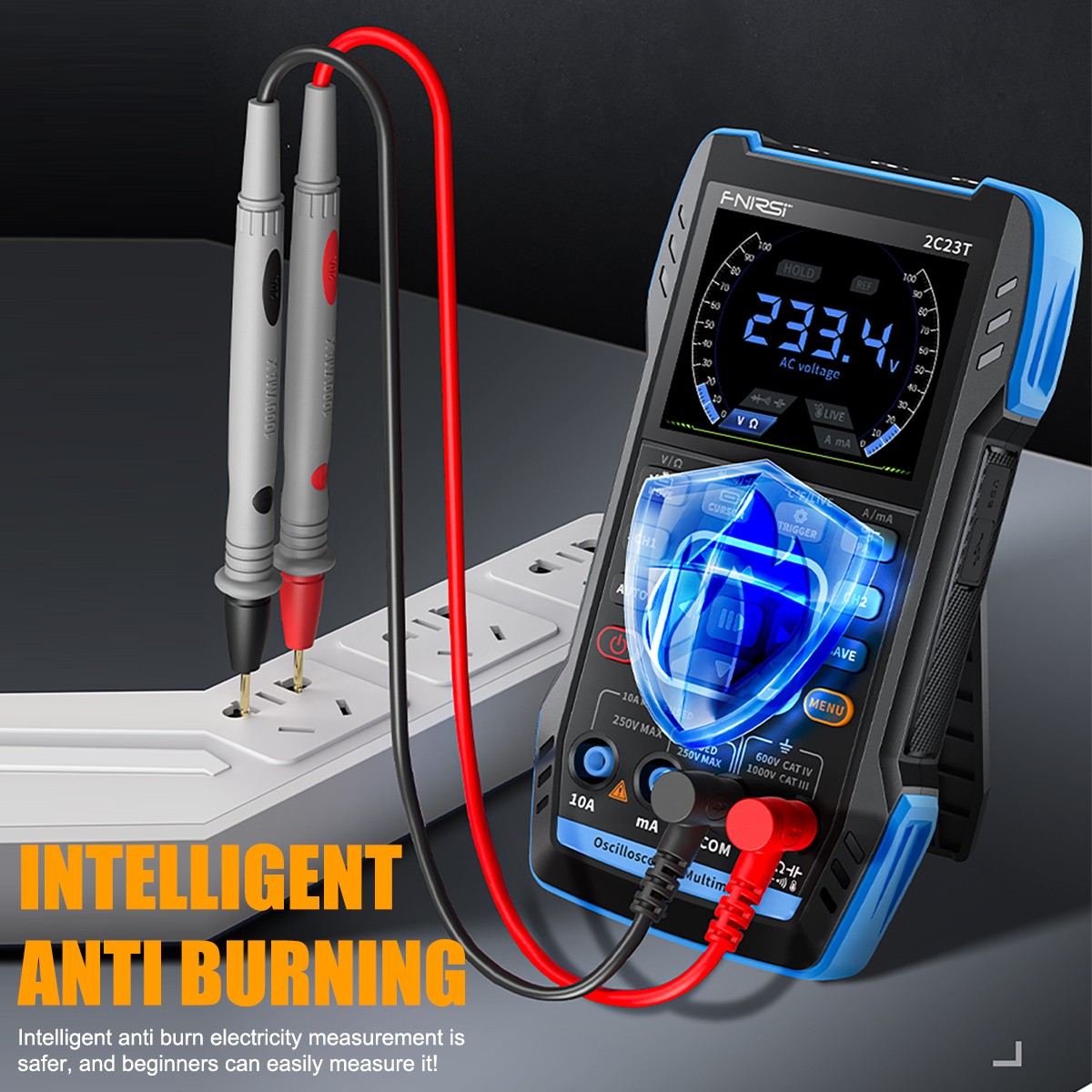 Portable Digital Scope Meter 10000 Counts 32kb Depth Auto-Ranging DMM w/ 2MHz FG