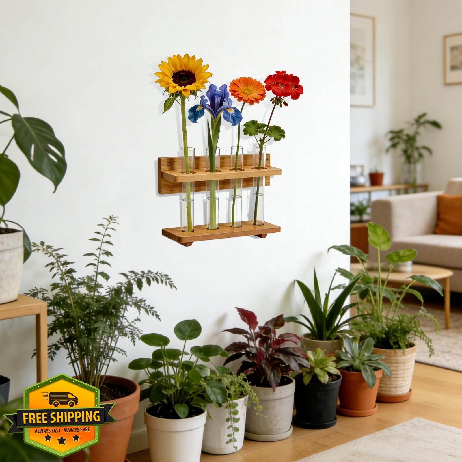 FALYHAPP Glass Test Tubes Plants 6 Inch