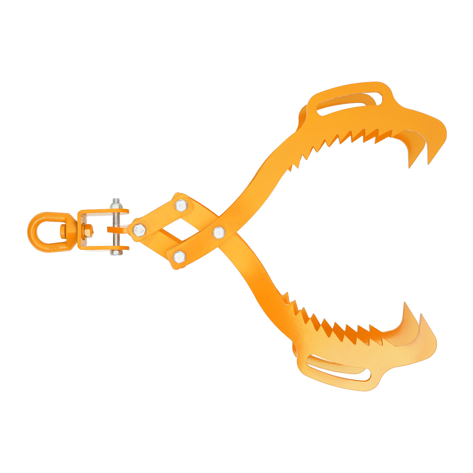 28in Log Lifting Tongs Timber Lifting Tongs 4-claw Yellow For Truck ATV Tractor