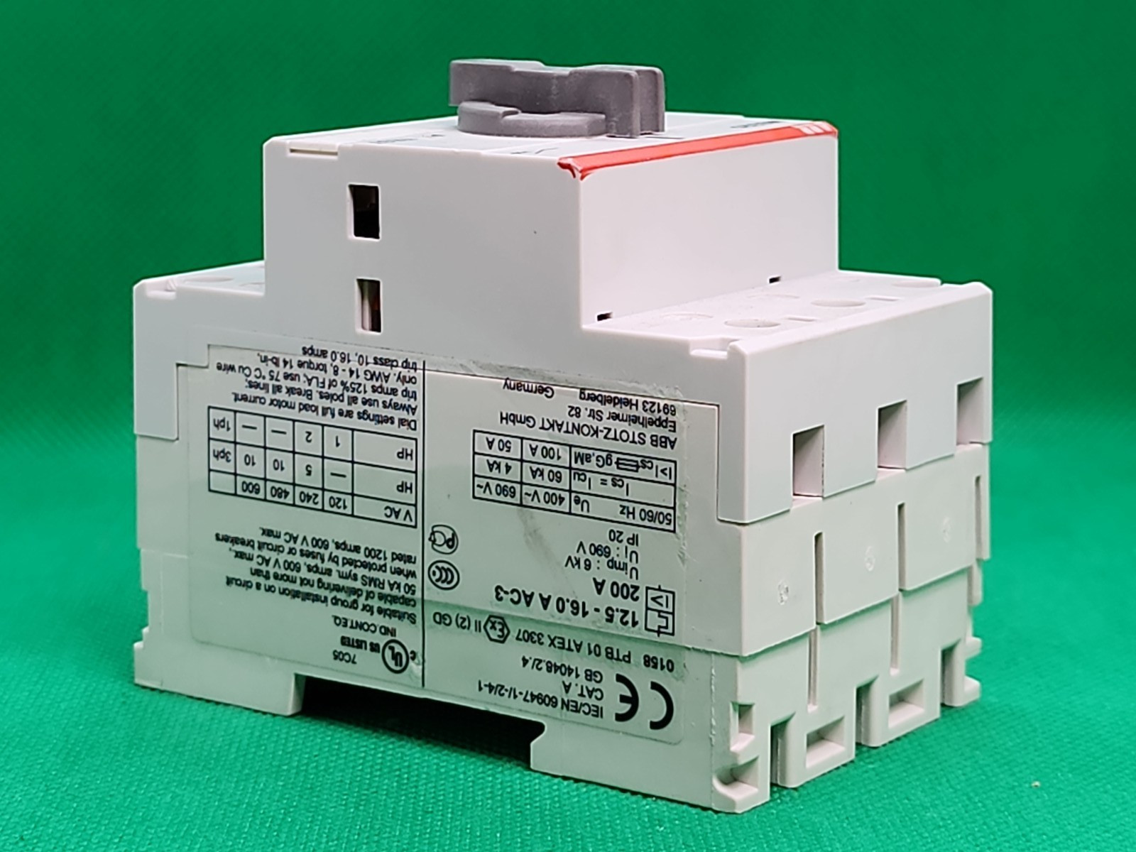ABB MS325-16.0 Electromechanical Manual Motor Starter [1ES2-2]