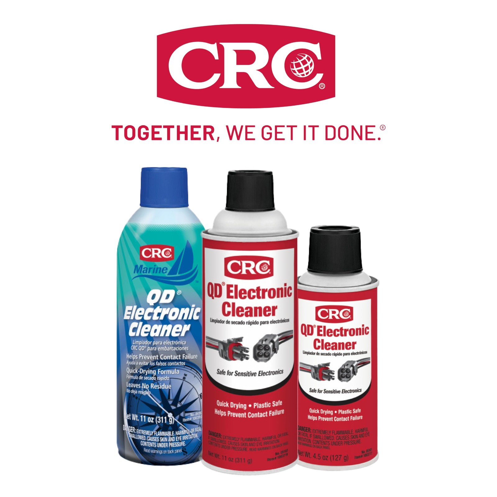 CRC 05103 QD Electronic Cleaner -11 Wt Oz 11 Ounce (Pack of 1), Red