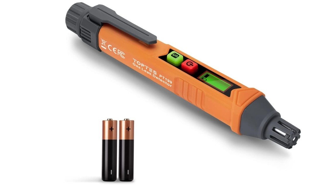 Toptes PT199 Natural Gas Leak Detector with Audible & Visual Alarm, Portable Gas