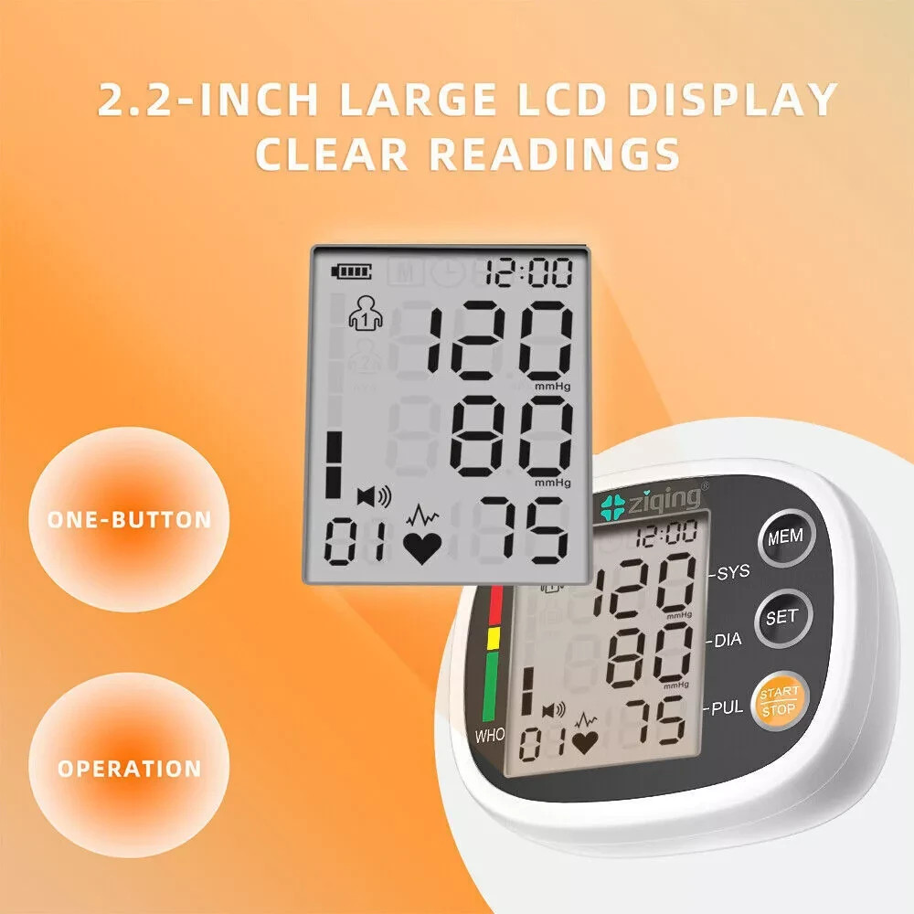Automatic LCD Wrist Blood Pressure Monitor BP Machine Heart Rate Machine