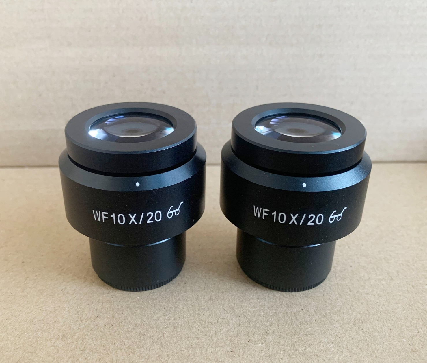 Pair WF10X/20 Wide Angle Eyepieces 30mm for Microscope with Diopter Adjustment