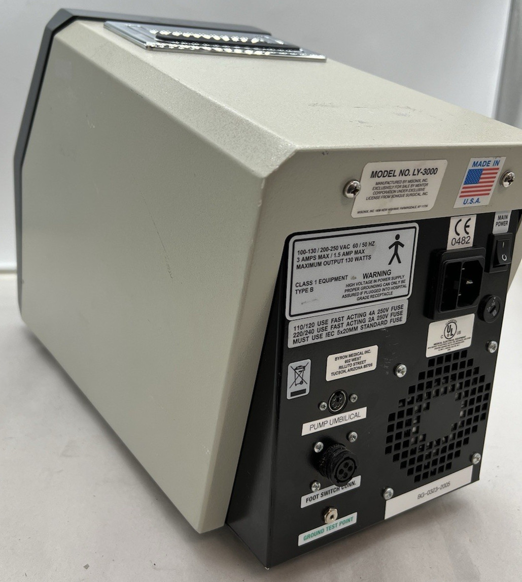 Byron LySonix 3000 Liposuction Power Assisted Liposuction Unit