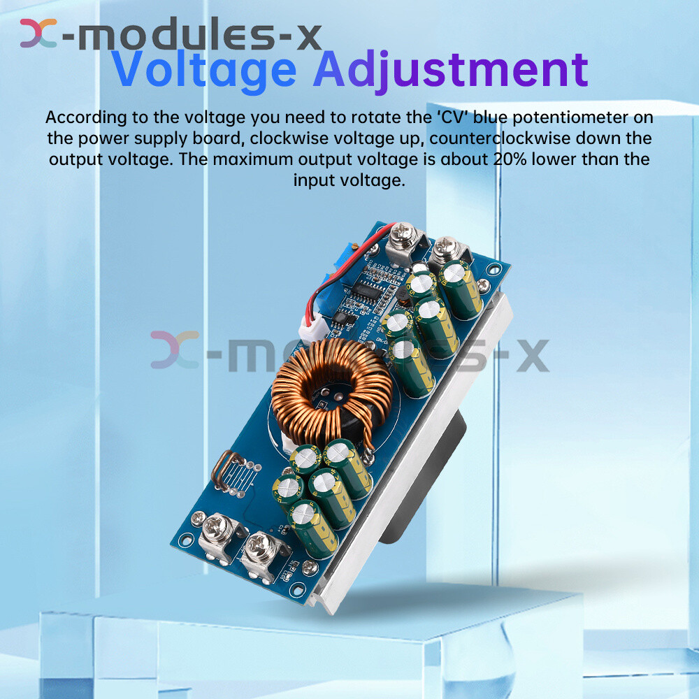 800W/1200W DC-DC Adjustable Buck Power Module DC15V-90V to DC2.5V-72V 28A/50A