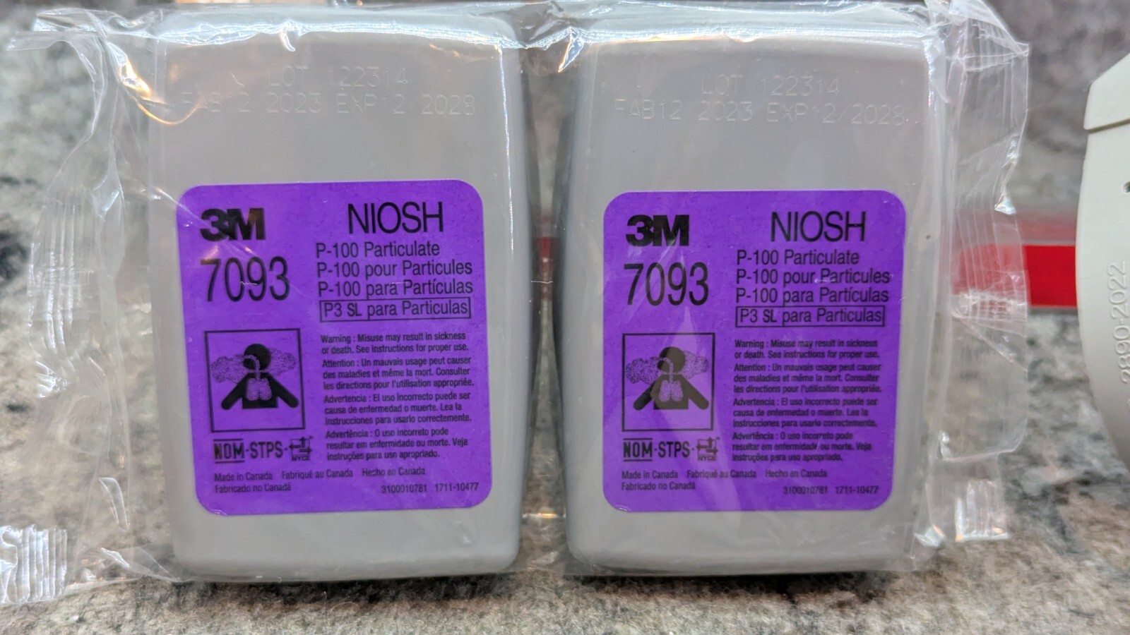 3M Performance Respirator 62093H1 P100 w/ 7093 Filter – Use By 12/2028