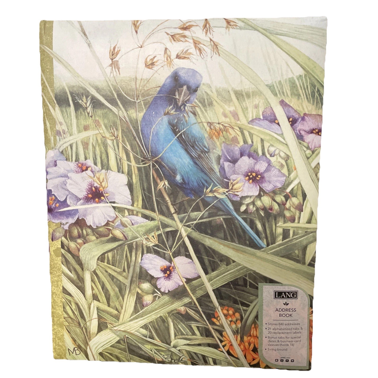 Lang «Natures Journal” New Address Book 3 Ring Binder Hardcover W Refill Pages