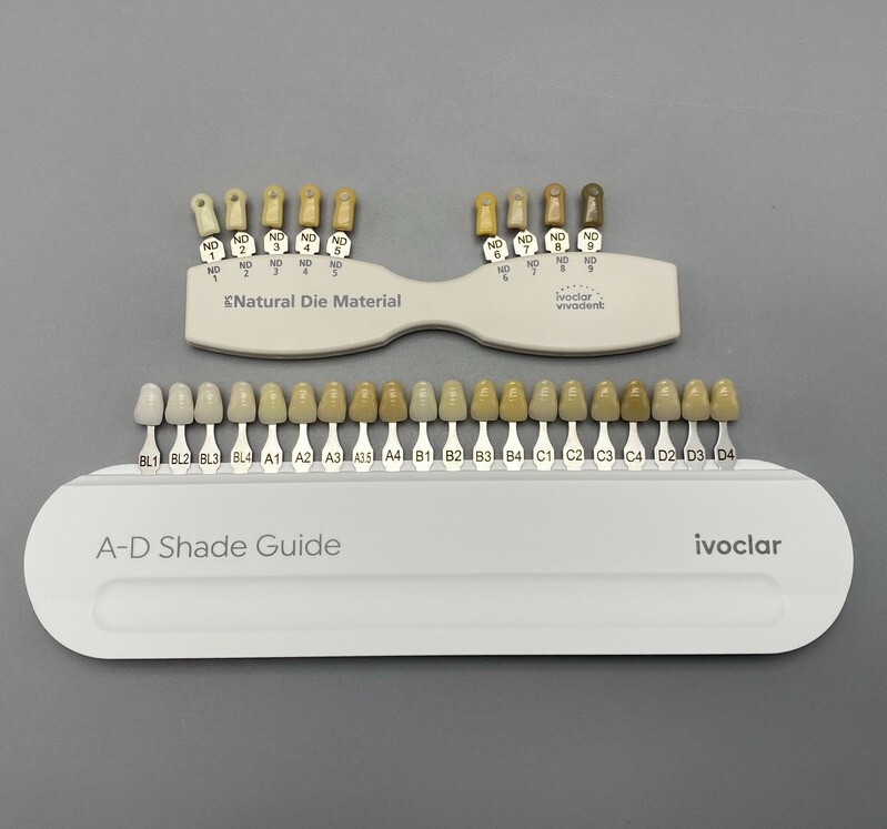 Ivoclar Vivadent Dental Shade Guide A-D 20 IPS Natural Die ND1-9 Bleach Teeth US