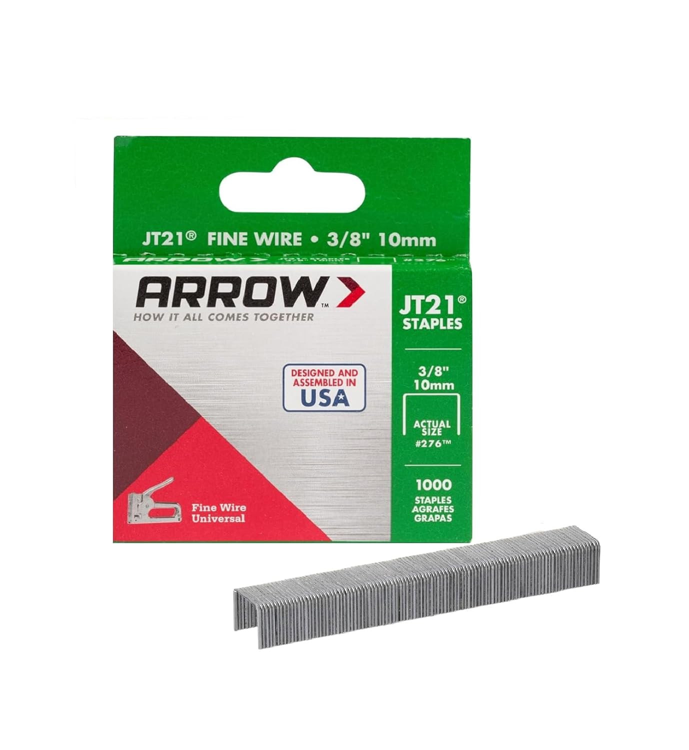 Arrow Jt21 3 8 Inch Staples For Staple Guns Heavy Duty Galvanized Steel 1000 …