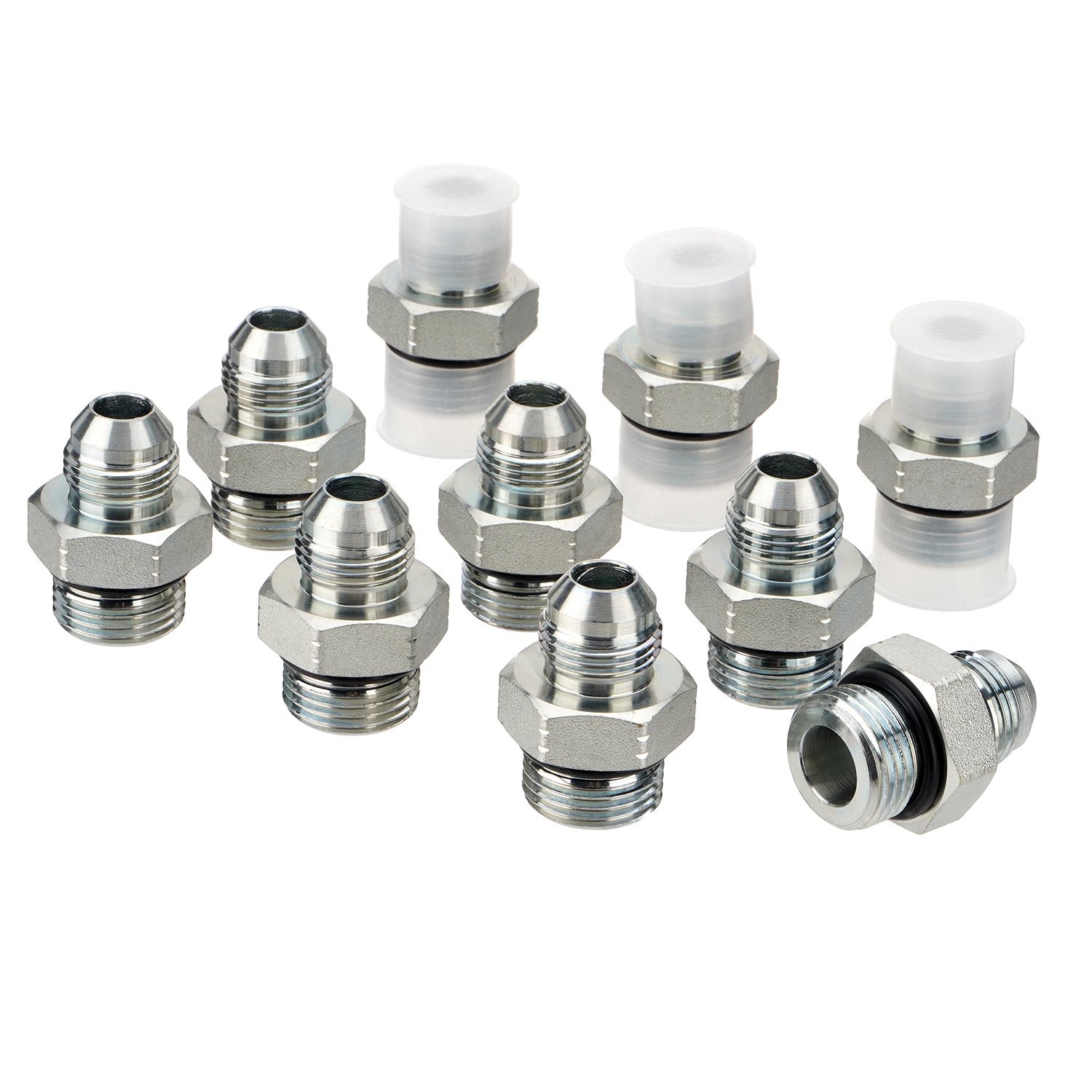 10 x Upgrade 1/2″ JIC 37° Male x #10 SAE/ORB Male Hydraulic Hose Adapter Fitting