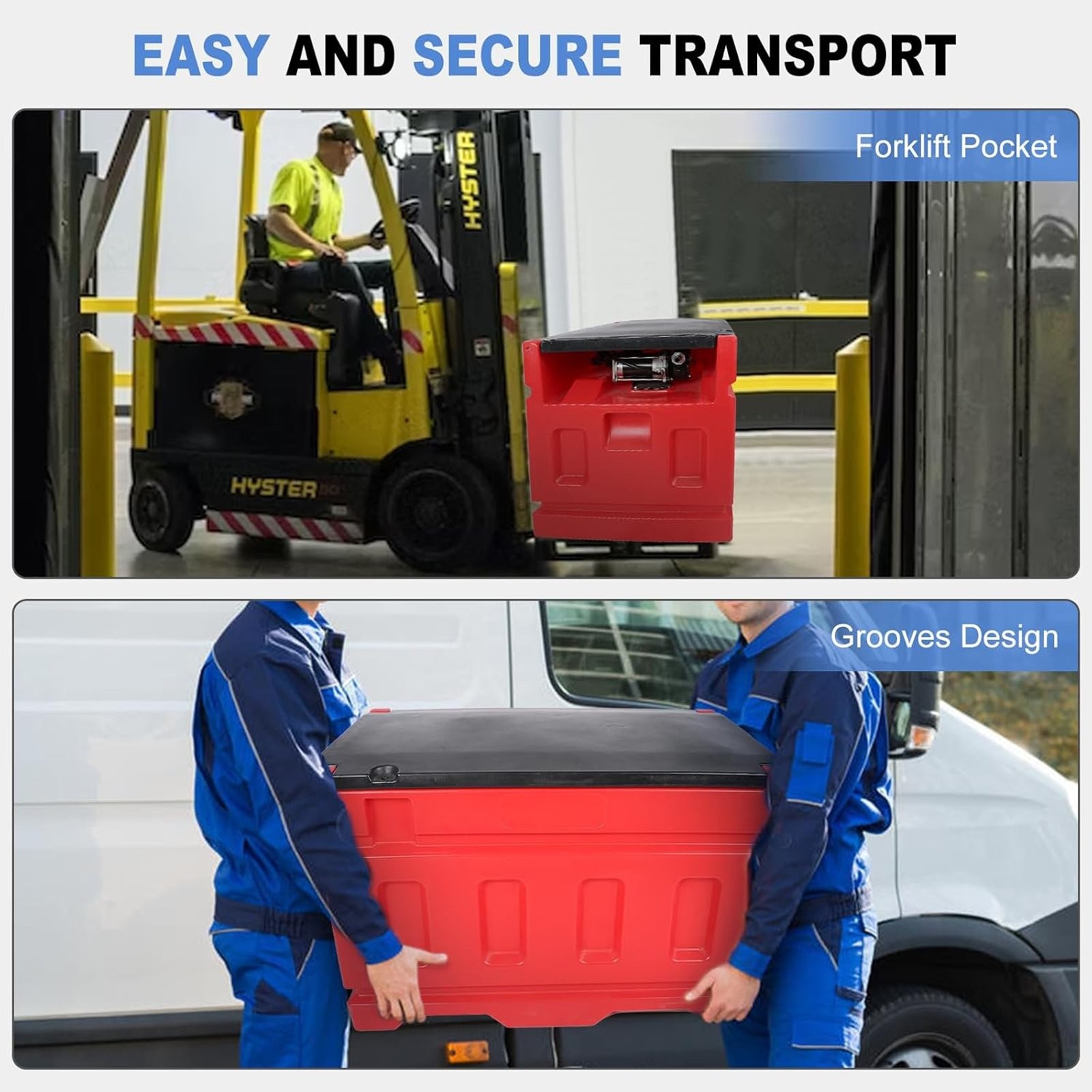 Portable 48 Gallon Gasoline Tank 15 GPM/57 LPM 12V Electric Transfer Pump Red