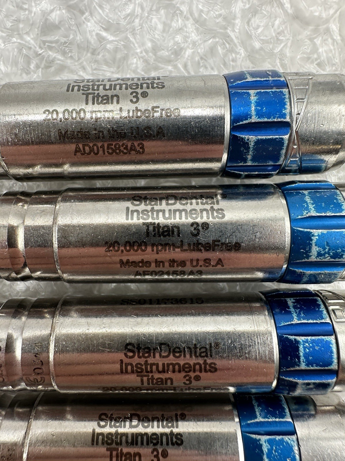 4x Star Dental Titan 3 20k RPM Handpieces- Untested For Refurb Only