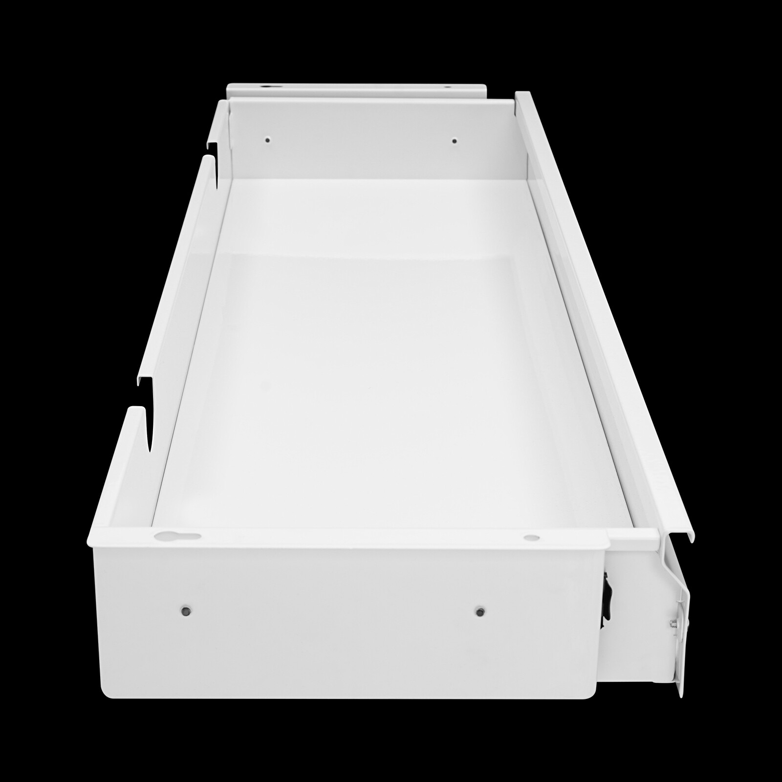 33in White Space Saver Sliding Under Desk Storage Drawer Pull-out Drawer White.