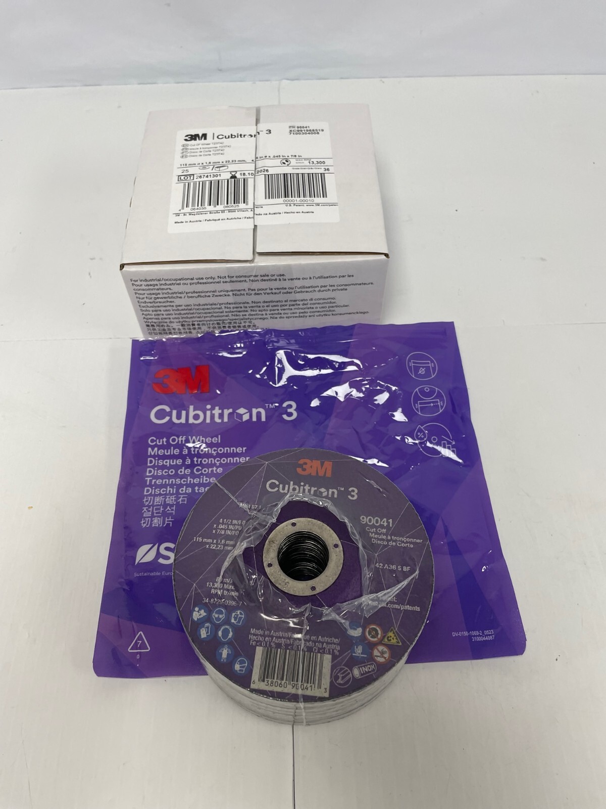 ⭐️⭐️⭐️⭐️3M Cubitron 3 Cut-Off Wheel 90041 – Type 27 (Depressed Center) – 25 PCS