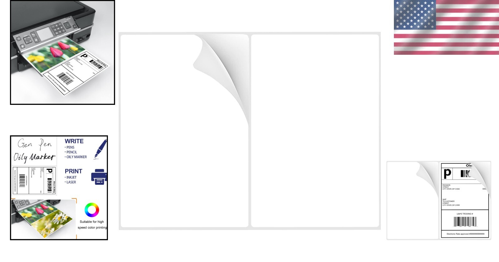Versatile 8-1/2″×5-1/2″ Matte Labels – 200 Pack for Bulk Mailing & Organization