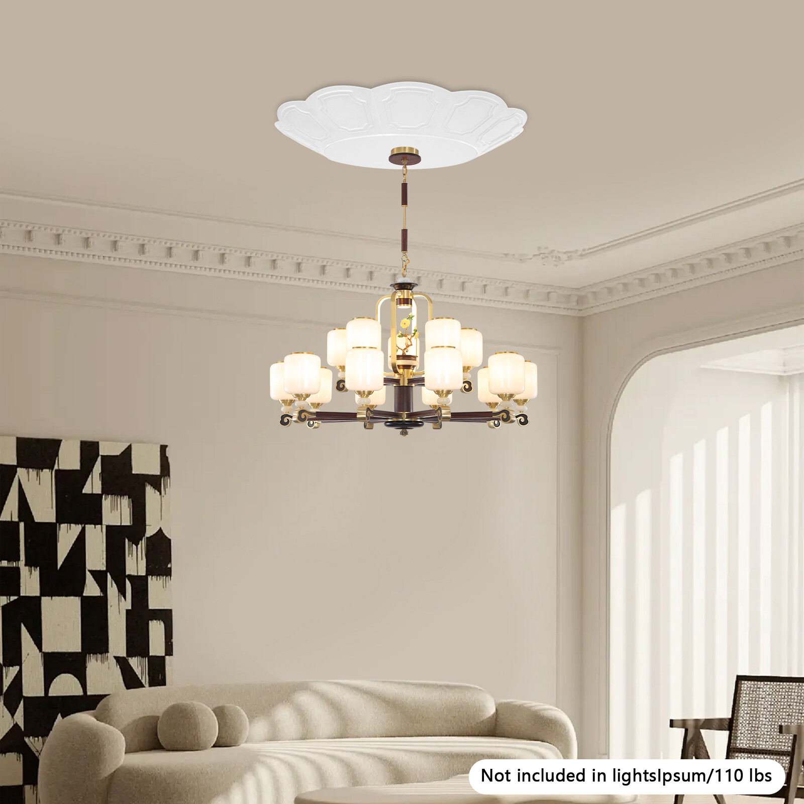 Ceiling Mount Chandelier Cover Chandelier Hoist Lifter Decor Cover 50kg/110lbs
