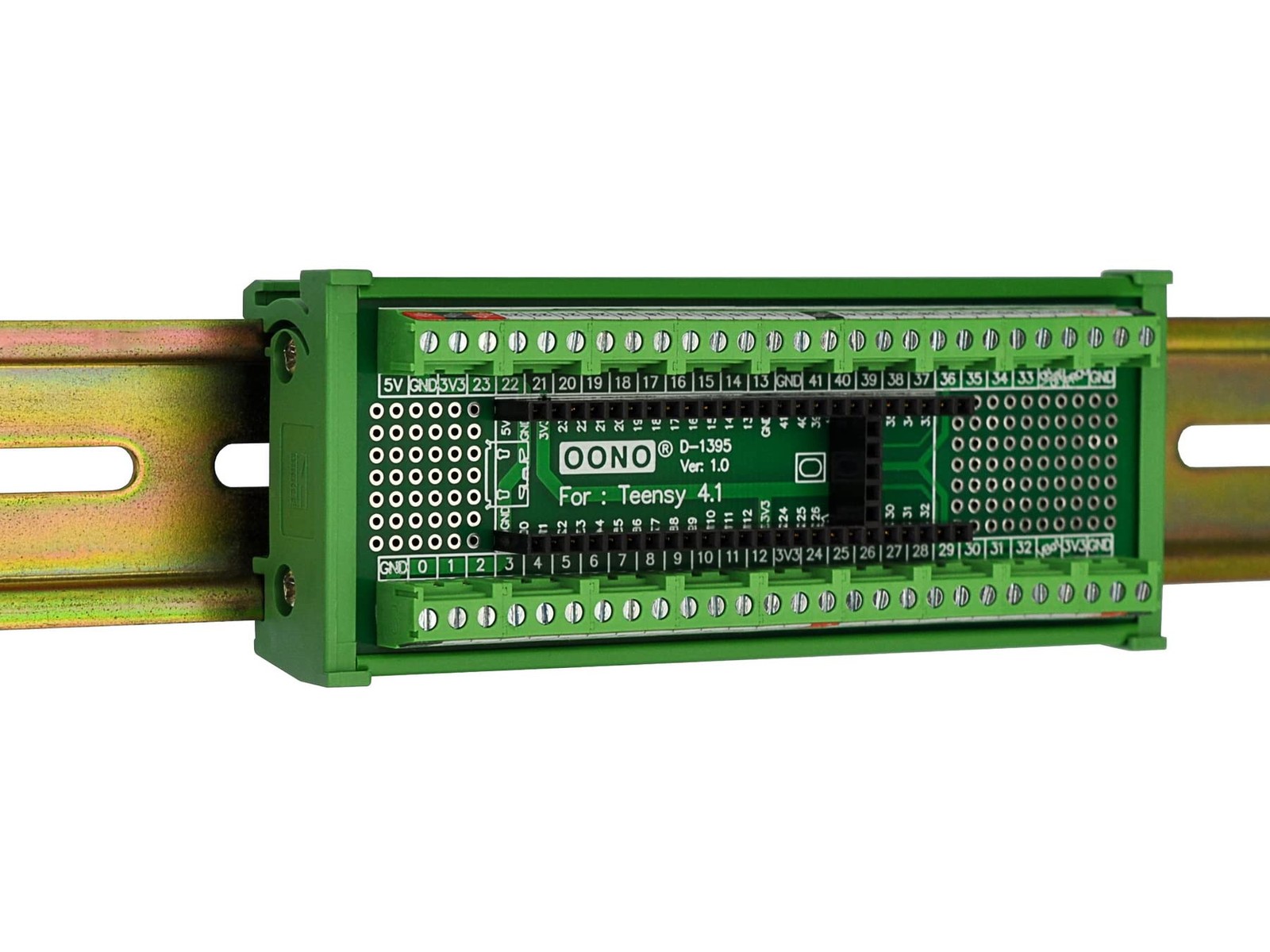 Terminal Block Breakout Board Module For Teensy 4.1, Din Rail Mount Ve
