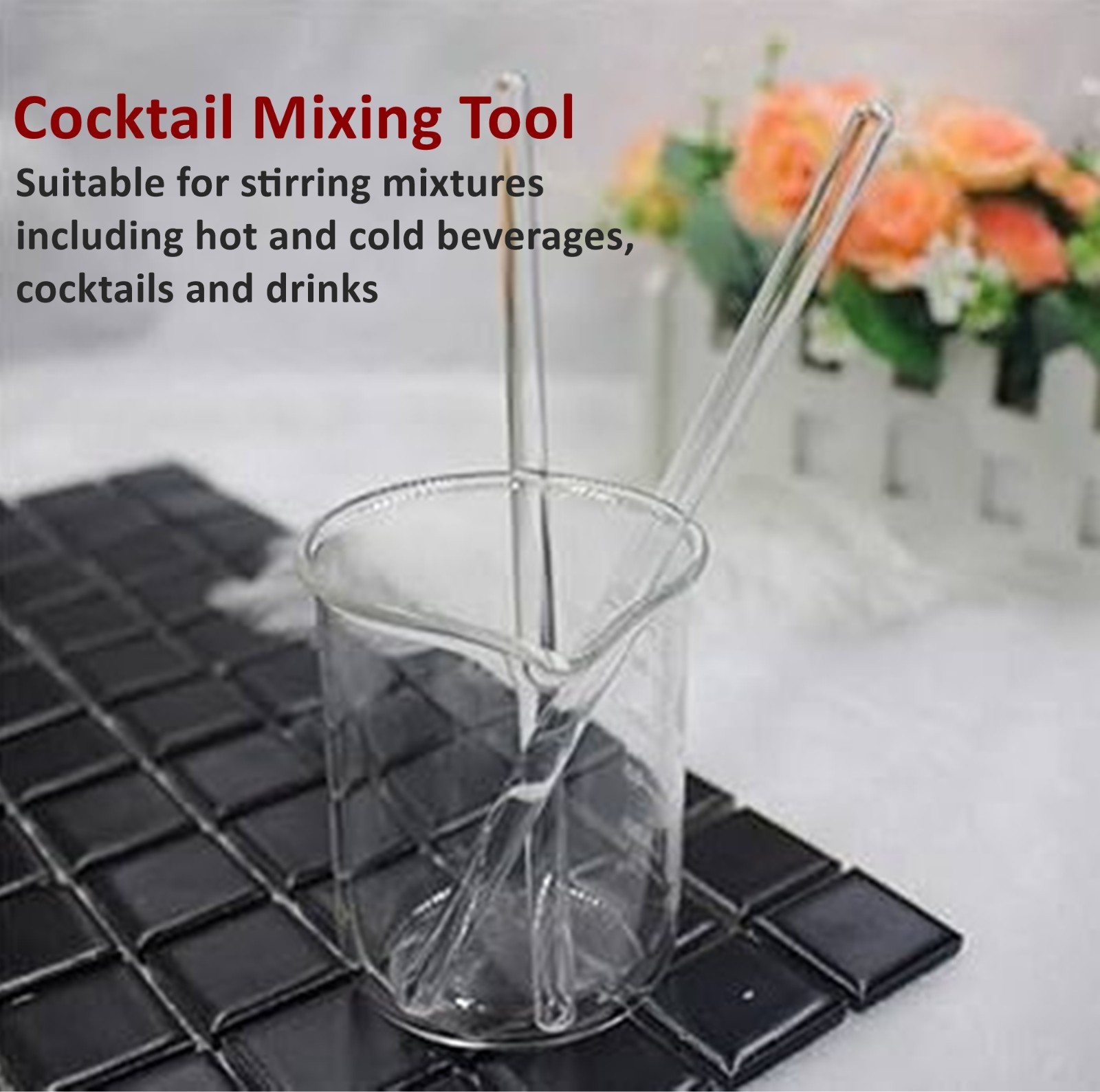 Glass Stirring Rods 8″10″ Stir Stick for Lab, Kitchen, Science Education 12/Pack